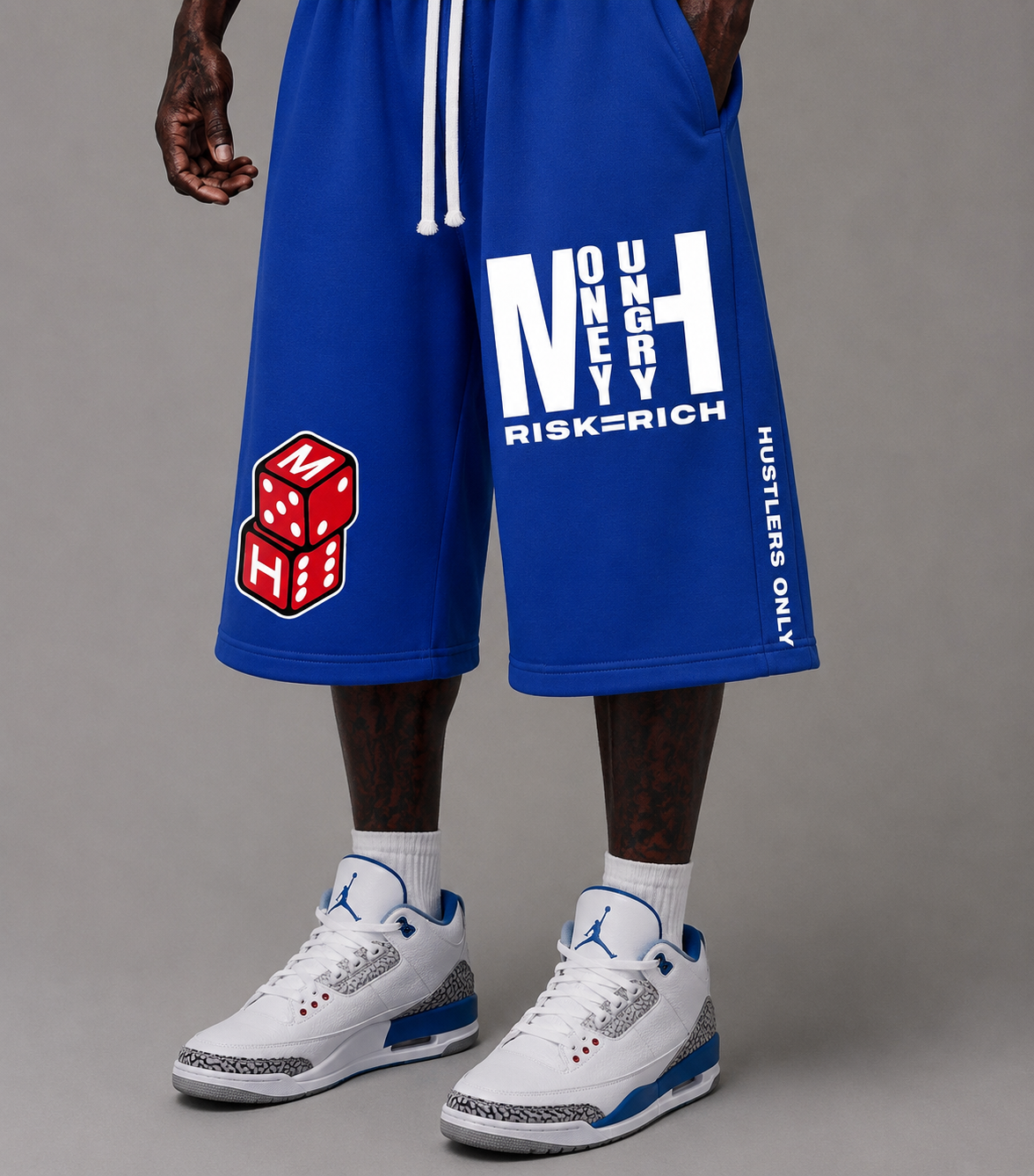 “HUSTLERS ONLY” 10’ SHORTS