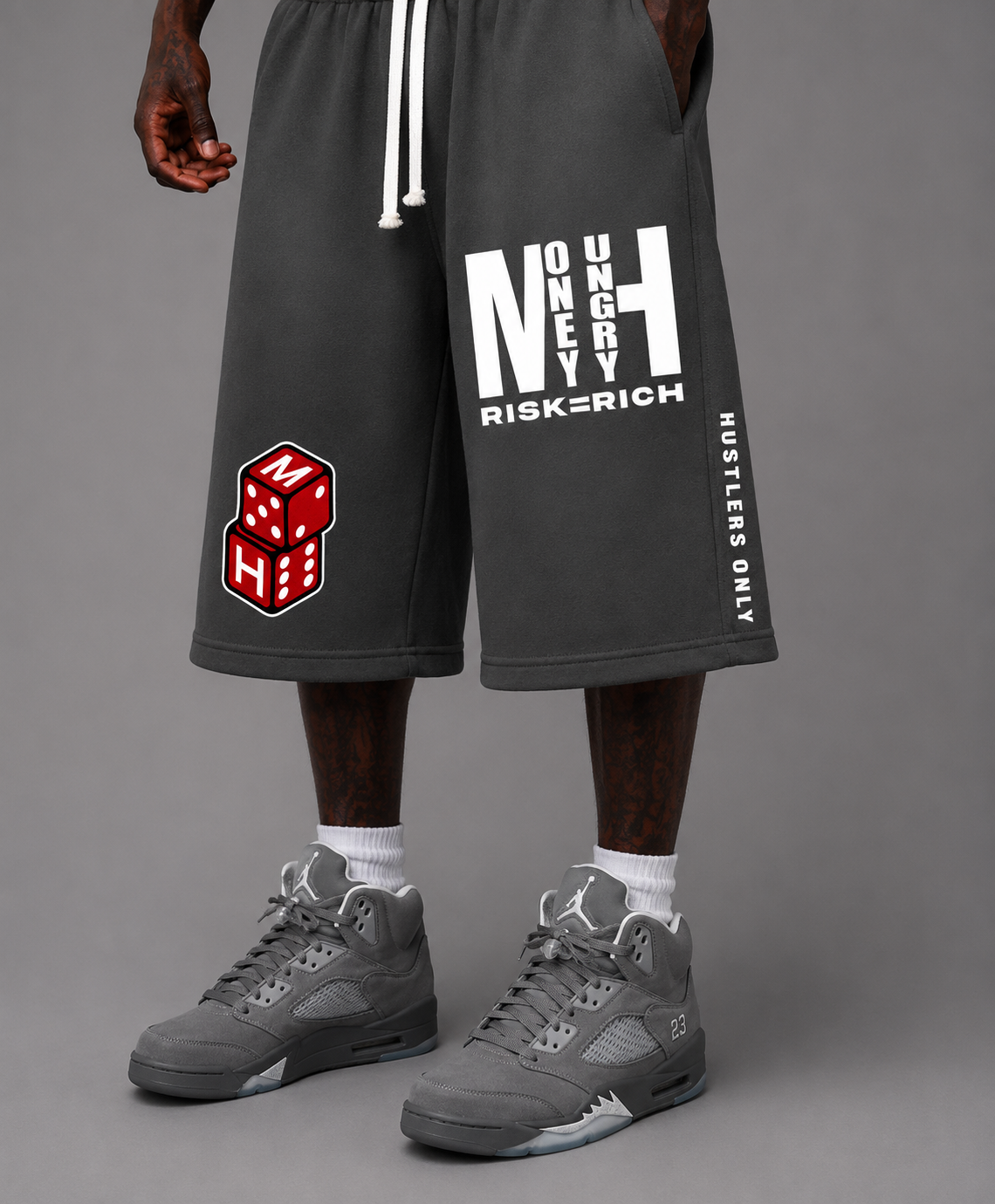 “HUSTLERS ONLY” 10’ SHORTS