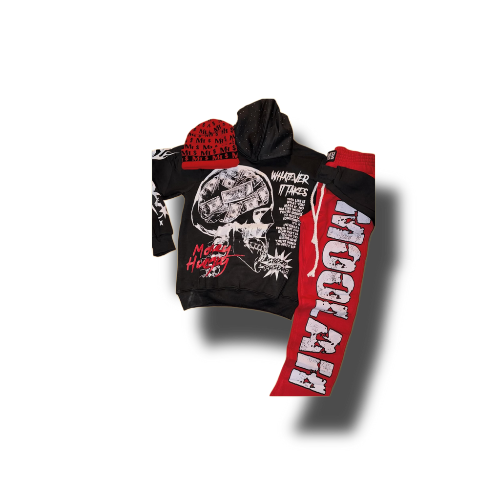 BLACK/RED MOOLAH SET