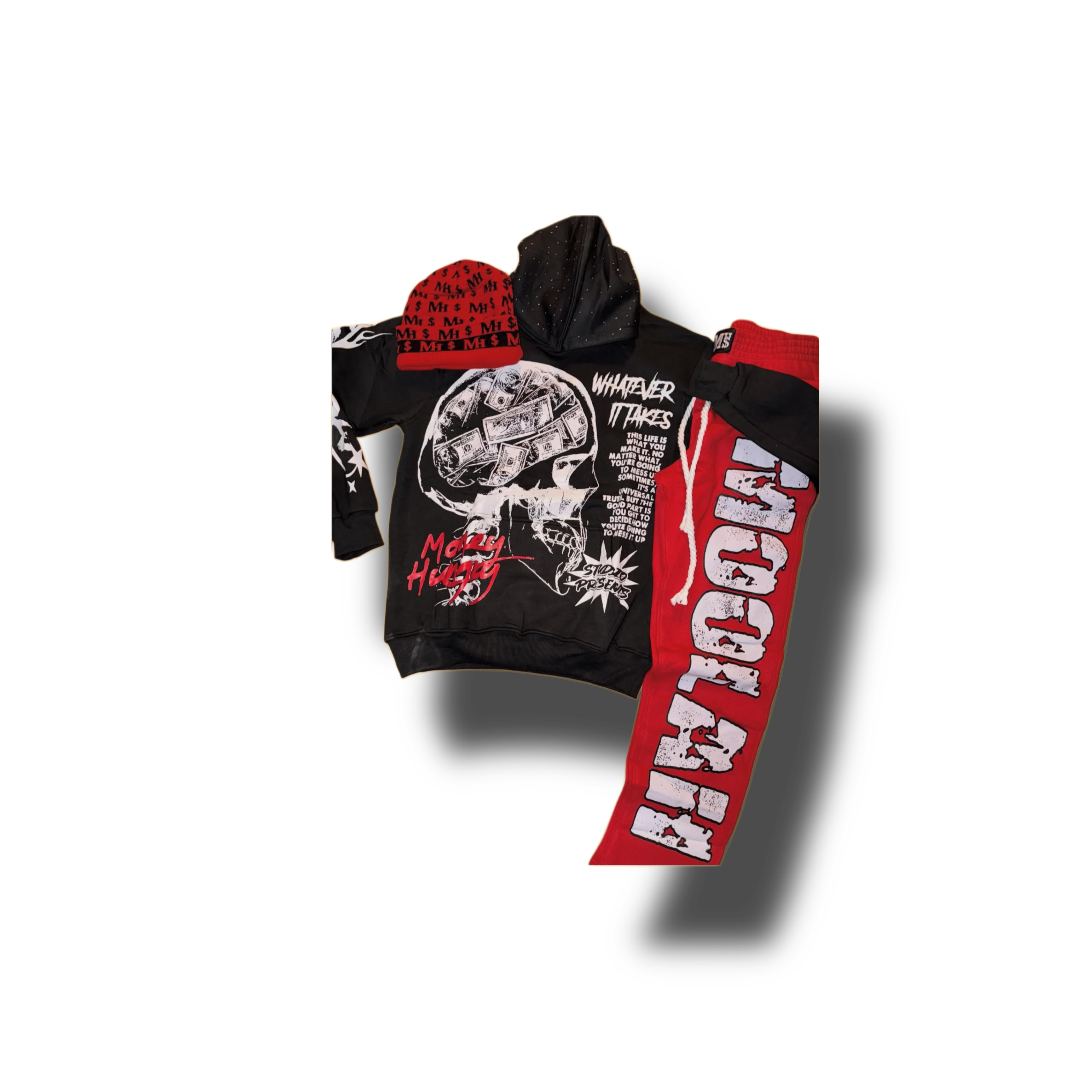 BLACK/RED MOOLAH SET