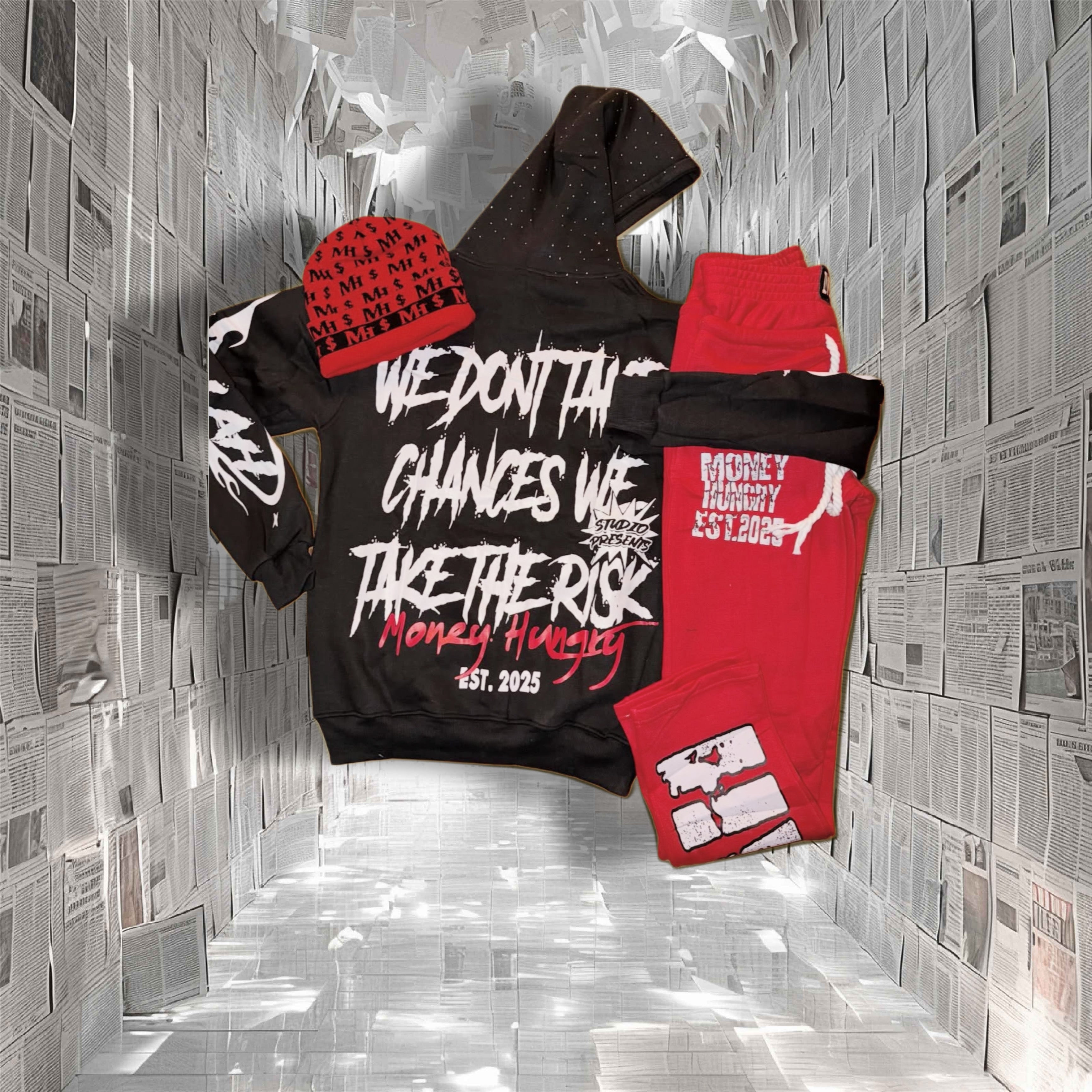 BLACK/RED MOOLAH SET